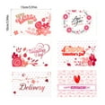 thumbnail image 3 of IPEWLEX 6 Pcs Valentine's Day Greeting Card Set - Romantic Gratitude Friendship, Customizable Blank Interiors, Durable Cardstock, 4x6 Inch, 3 of 6