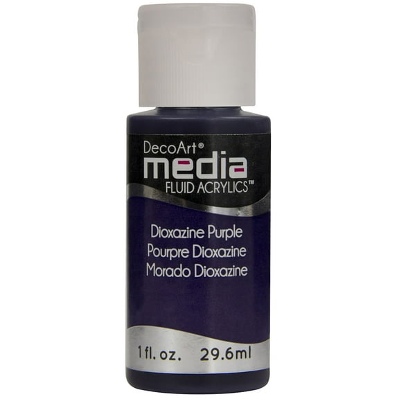 DecoArt Media Fluid Acrylic Paint, 1 oz., Dioxazine Purple (Series 4)