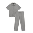 thumbnail image 4 of GENTS BLISS Men 2 Piece Set Linen Outfit Casual Short Sleeve Button Down Shirt and Linen Pants, 4 of 10