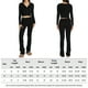 thumbnail image 2 of Blusas + Pantalones Largos Y2K Knit Crop Tops + Pantalones largos 2pcs Mujeres Zipper Sport Fitness Outfit (Negro M) Kuymtek para Mujer Negro T M, 2 of 6