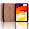 thumbnail image 2 of Case for Xiaomi Redmi Pad 2 11 inch 2025, Brown Leather Folio Stand with Pencil Holder & Card Slot, 2 of 7