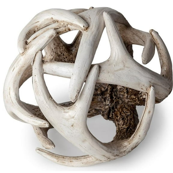 Mercana Ramus I 4.8" horn shaped  decorative brown resin orb ball