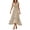 Khaki, variant on Iyufng Ruffled Midi Dresses for Women Deep V-Neck Sleeveless Fitted Solid Color Dress