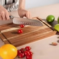 thumbnail image 4 of WozhuoToy Wood Cutting Board, Thick Chopping Board with Deep Juice Groove, Kitchen Butcher Block Cutting Board for Meat, Vegetables and Fruit, 4 of 5