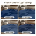 thumbnail image 7 of ODIKA 6'x9' Ultra-Soft Area Rug, Navy Blue Geometric Abstract Design Elegant Rectangular with Striped Accents Washable, Bare feet friendly, Silk-Touch for Guest Room, Bedroom, 7 of 7