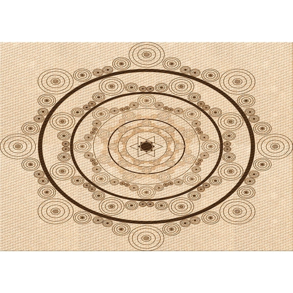 Ahgly Company Machine Washable Indoor Rectangle Transitional Bronze Brown Area Rugs, 3' x 5'
