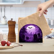 WOBOGO Purple Full Moon Clear Acrylic Napkin Holder Kitchen Tissue Face Towel Cocktail Rack Bar Restaurant Dinner Paper Dispenser