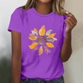 thumbnail image 1 of Fiudx Camisetas para Mujer Blusas Estampadas a La Moda para Mujer Top de Cuello Redondo de Manga Corta, 1 of 4