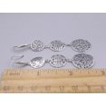 thumbnail image 4 of K-KED Real 925 Sterling Silver Dangle Women Three Hollow Round Thin Slice Earrings, 4 of 4