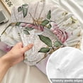 thumbnail image 4 of King Size Fitted Sheet Set - Spring Floral 3 Piece Bedding Sets 16" Deep Pocket Fitted Sheet with 2 Pillowcases, Summer Yellow Pink Flowers Botanical Brushed Microfiber Hotel Luxury Bed Sheets, 4 of 9