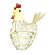 thumbnail image 1 of Organizador de almacenamiento de alimentos, huevera decorativa de hierro forjado, bandeja para servir al hogar. amarillo, 1 of 9