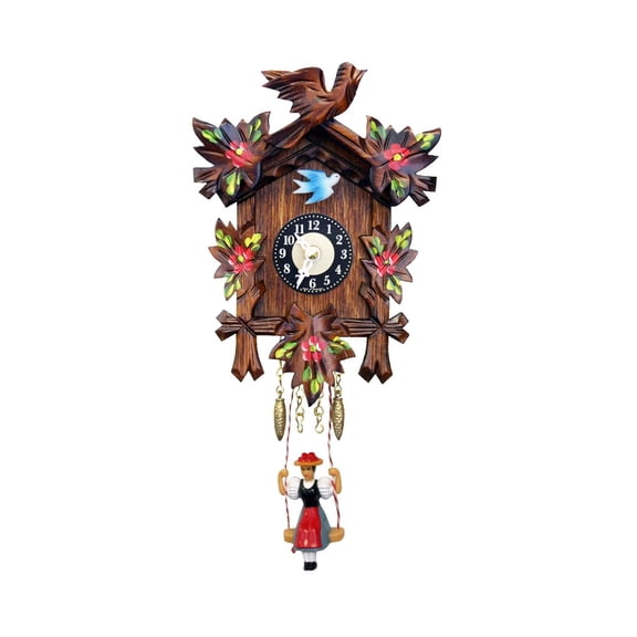 Alexander Taron 6.75" Engstler Battery-Operated Cuckoo Wall Clock with Music and Chimes