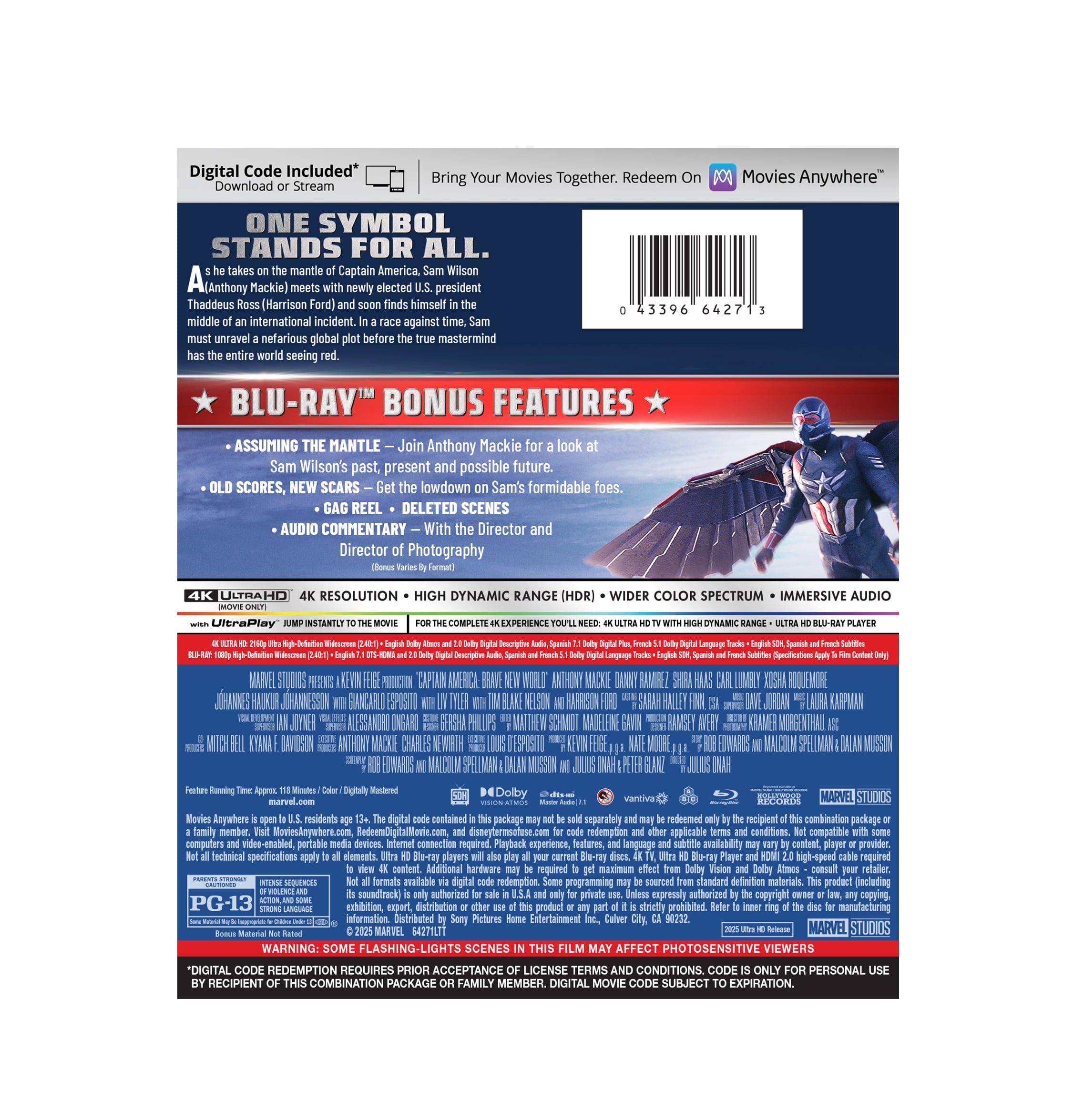 Captain America: Brave New World (4K Ultra HD + Blu-ray + Digital