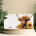 thumbnail image 6 of 1 Pcs 2D Flat License Plate Covers & Frames, A Highland Cow For Decorative Front, Waterproof For Decoration Aluminum License Plate Covers & Frames Cover For Men Women, 12" X 6", 6 of 7