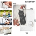 thumbnail image 3 of Dreamtimes Christmas Black Cat Cotton Towel Set 2PCS, Quick Drying Bath Towels, Soft and Breathable Hand Towel WashCloths for Kitchen, Bathroom, Gym, Beach, 3 of 7
