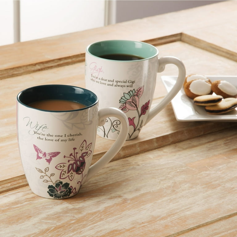 TeaEve Porcelain Tea Mug with Lotus Flower Design