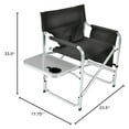 thumbnail image 2 of Drevy Aluminum Director Chair with Folding Tray and Cup Holder, Black, 2 of 2