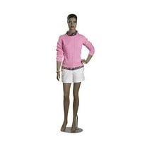 SSWBasics Female African-American Complexion Fiberglass Mannequin - Molded Black Hair -