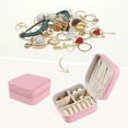 thumbnail image 2 of Travel Jewelry Box for Women Birthday Gifts Small Portable Organizer Case Pink, 2 of 8