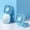 🔥 Blue_New, variant on Sentmoon Foldable Handheld Fan with Mirror and Neck Strap USB Rechargeable Portable Mini Cooling Fan Compact Travel Makeup Mirror Hands-Free Hanging Rope for Outdoor Use