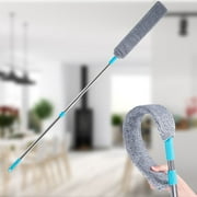 Upgraded Under Appliance Cleaning Gadgets,Microfiber Gap Duster,Skinny Flat Duster with Extendable Pole 36-55 Inches,Suitable for Underneath Cleaning of Furniture,Fridges,Couch,Stove,Bed