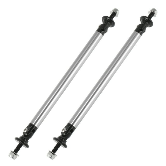 Unique Bargains 2pcs 150mm 5.91' Car Splitter Support Rods Adjustable Front Rear Bumper Lip Splitter Strut Rod Tie Support Bars Black