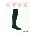 thumbnail image 6 of MeMoi  Cuffed Opaque Knee High Socks - Girls - Female, 9-11, Dark Hunter Green, 6 of 9