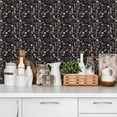 thumbnail image 2 of UMIGGEE Floral Wallpaper Peel and Stick Black Wallpaper Self Adhesive Flower Wall Paper Contact Paper 17.7-in x 118-in Home Decor Wall Covering Old Furniture Renovation, 2 of 9