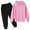 Pink, variant on WOYY Toddler Boys Outfits Solid Color Hoodie and Sweatpant Suit Unisex Casual Sports Sweatsuit