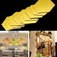 thumbnail image 4 of VALINK 12 PCS Top-spring Hexagons Mirror Tile Wall Sticker 3D Acrylic Mirror Wall Sticker Decor Stick On, 4 of 7