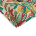 thumbnail image 2 of Jordan Manufacturing 19" x 19" Somap Sonoma Tan Leaves Square Tufted Contoured Outdoor Wicker Seat Cushion (2 Pack), 2 of 8