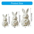 Easter Service Design Resin Bunnies Sculpture Stand with Hollow Out Design for Easter ...