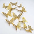 thumbnail image 4 of Bearachild 12 piezas lindos insectos 3D pegatinas de pared hogar sala de estar decoración de papel papel tapiz removible calcomanías de pared realistas Decoración del hogar Oro Bearachild HA066028-02, 4 of 6