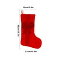 thumbnail image 3 of Konghyp Christmas Flocked Fabric Stocking Bow Gift Bag, Holiday Decorations, Flocking Cloth, Unique Velvet Bow, Festive Home Decor, Christmas Mantel Accessory, 3 of 6