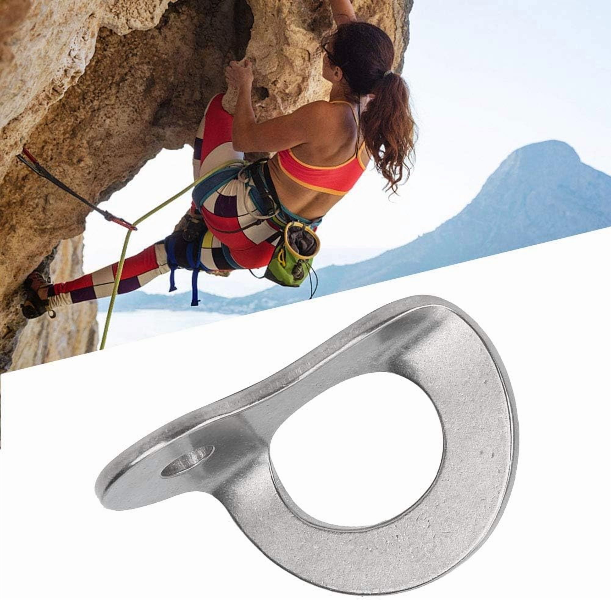 ABCISI Bolt Hanger, 2Pcs 304 Stainless Steel Bolt Hanger Outdoor Caving Protection Hardware Accessory for Outdoor Mountain Climbing, M8