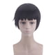 thumbnail image 1 of Peluca genérica para cosplay de anime, 30 cm, corta, negra, recta, para adulto, 1 of 3