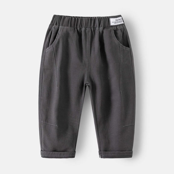 Boys Cargo Pants Grey Sweatpants Women Elastic Waist School Kids Boys' Athletic Pants Boys Fashion 1-2 Years