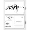 thumbnail image 3 of Inkdotpot 50 Blank RSVP Postcards Elegant Script Style Print 4"X6" Response Cards,RSVP Reply Card For Wedding,Bridal Shower,Baby Shower, 3 of 5