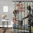 thumbnail image 2 of Orinice Graffiti Art Bathroom Decor Set Colorful Graphic Polyester Fabric Fashion Shower Curtain with Hooks 100% Polyester Chic Modern Bathroom Decor 60x72, 2 of 7