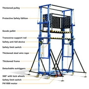 660 Lbs Electric Scaffolding Lift, 13.2FT Motorized Scaffold Platform with Remote Control, CE Certified for Home Decoration, Roof Repairs & Construction