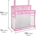 thumbnail image 2 of DODAMOUR 2 Pack Mesh Bath Toys Organizer, Bathroom Toy Storage with 4 Hooks, Bottom Zipper Toy Holder for Bathtub (Pink), 2 of 6