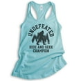 thumbnail image 1 of Undefeated Hide And Seek Champion Tank Top, Ladies Racerback Tank, Bigfoot, Yeti, Sasquatch, Squatch Tee, Cancun, Small, 1 of 3
