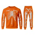 thumbnail image 4 of CONFREE Halloween Mens Sweatsuit 2 Peice Sets Lined Track Suit for Men Hallowmas Skeleton Graphic Sweatshirts Joggers Outfits Warm Fall Winter Tracksuits, 4 of 5