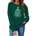 thumbnail image 2 of Women's Christmas Sweatshirts Merry Xmas Graphic Printed Sweaters Long Sleeve Crew Neck Blouses Casual Happy Holiday Shirts Pullover Top, 2 of 8