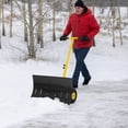 thumbnail image 4 of Bingirl Pelle à Neige avec Roues 29,1 Po L et 19,3 Po H Pousse-Neige Robuste pour Entrée Pelle Pousse-Neige Ergonomique avec Déneigement Angle Ajustable et H H&LE pour Chaussée d'Entrée, 4 of 7
