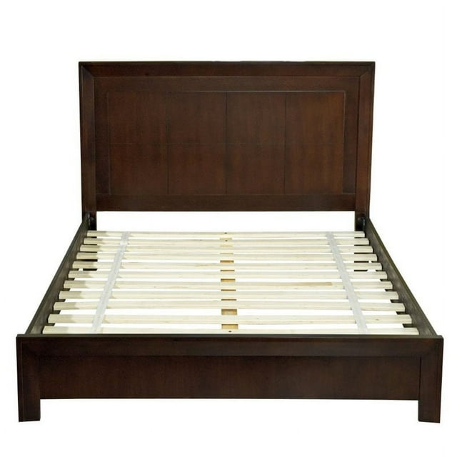 Modus Élément Plein Lit Plate-Forme Panneau de Bois en Brun Chocolat