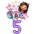 thumbnail image 3 of Decoraciones para fiestas de cumpleaños en la casa de muñecas de Gabby Platos de papel, vasos, servilletas, vajilla, globos, telón de fondo, suministros para baby shower, 3 of 5