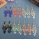 thumbnail image 4 of Sonducket Pendientes bohemios de moda para mujer Pendientes colgantes con cuentas de colores, fáciles de usar y elegantes, negro Type3 NO3, 4 of 6