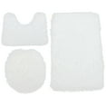 thumbnail image 3 of PAMINGONO Solid Color Cloth Toilet Pad Toilet Lid Cover Polyester 1 Home Bathroom, 3 of 8