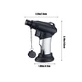 thumbnail image 2 of Silver Butane Lighter Refillable Kitchen Torch With Safe Lock Adjustable Blue Flame Windproof For Cooking Bbq Candle Silver Alloy, 2 of 6